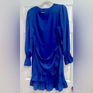 Bright blue dress